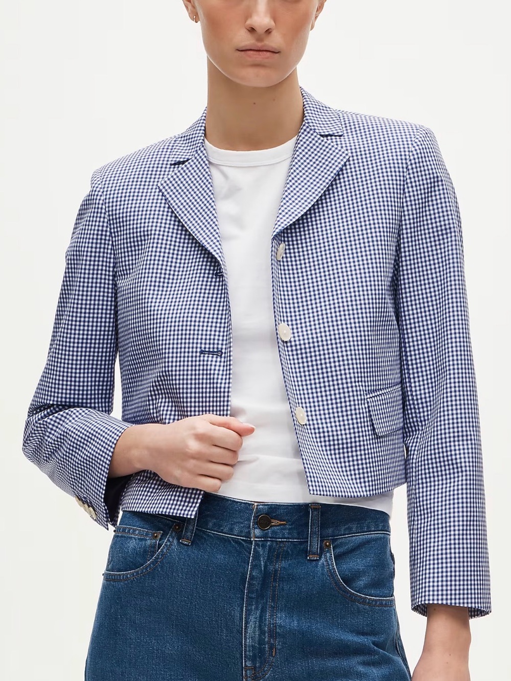 J CREW SIZE 00 Lenore lady blazer in taffeta gingham CV113